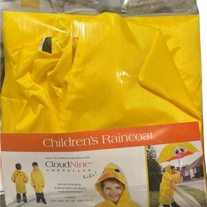 CLOUD NINE UMBRELLAS | KIDS YELLOW DUCK RAINCOAT W/ HOOD AGES 5-12